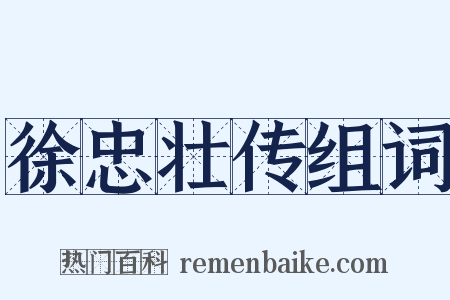 徐忠壮传组词是什么意思的图片